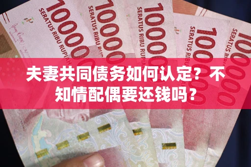 北京夫妻共同债务如何认定？不知情配偶要还钱吗？